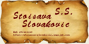 Stoisava Slovaković vizit kartica